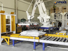 VPEKS ABB robotic arm palletizer field trial in Romania