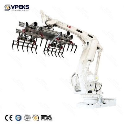 250Kg Robotic Palletizer Machine IRB660 ABB Robot Arm Dual Cabinet ...