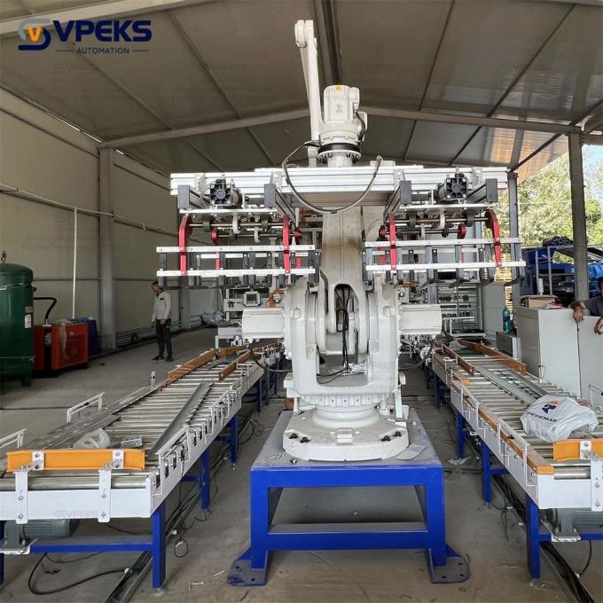Maximum Load Palletizer Machine With Advanced IRB660 ABB Robot Arm